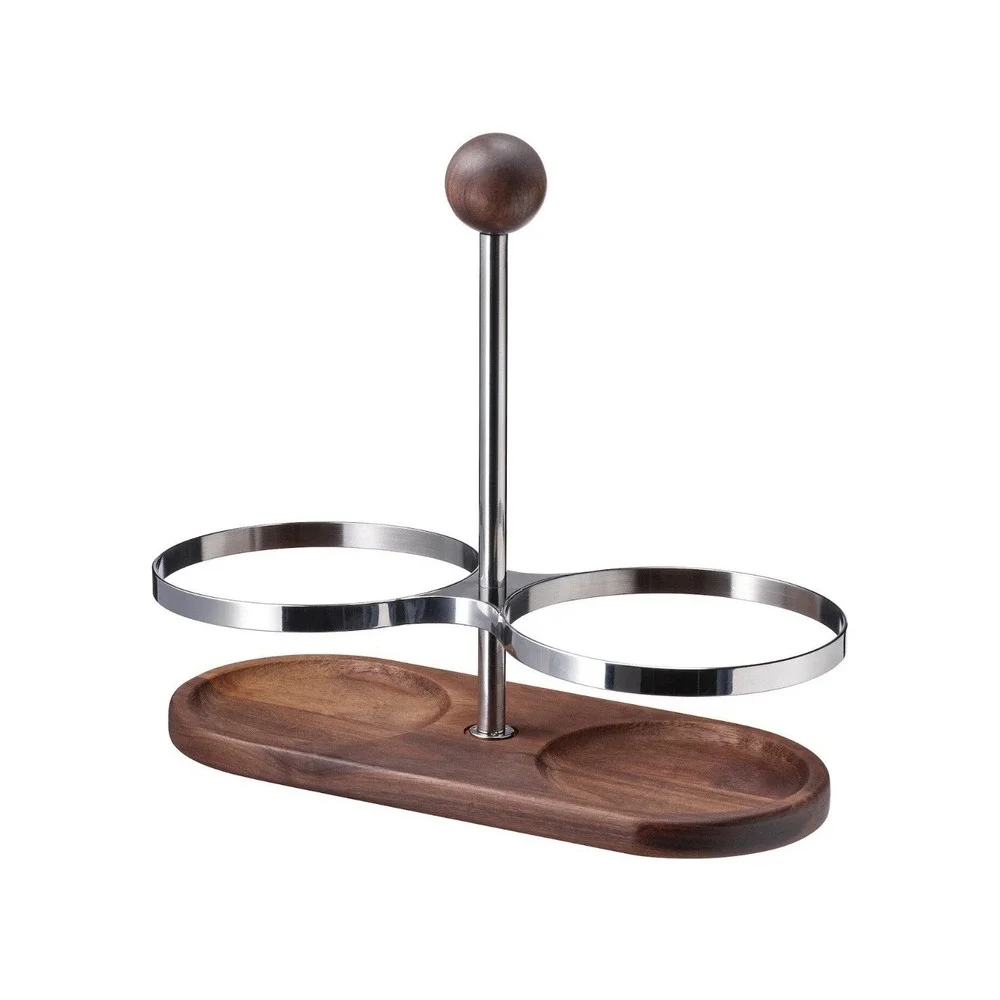IKEA‎ KROSAMOS Jar Holder Wood Metal Stand Organizer NIB